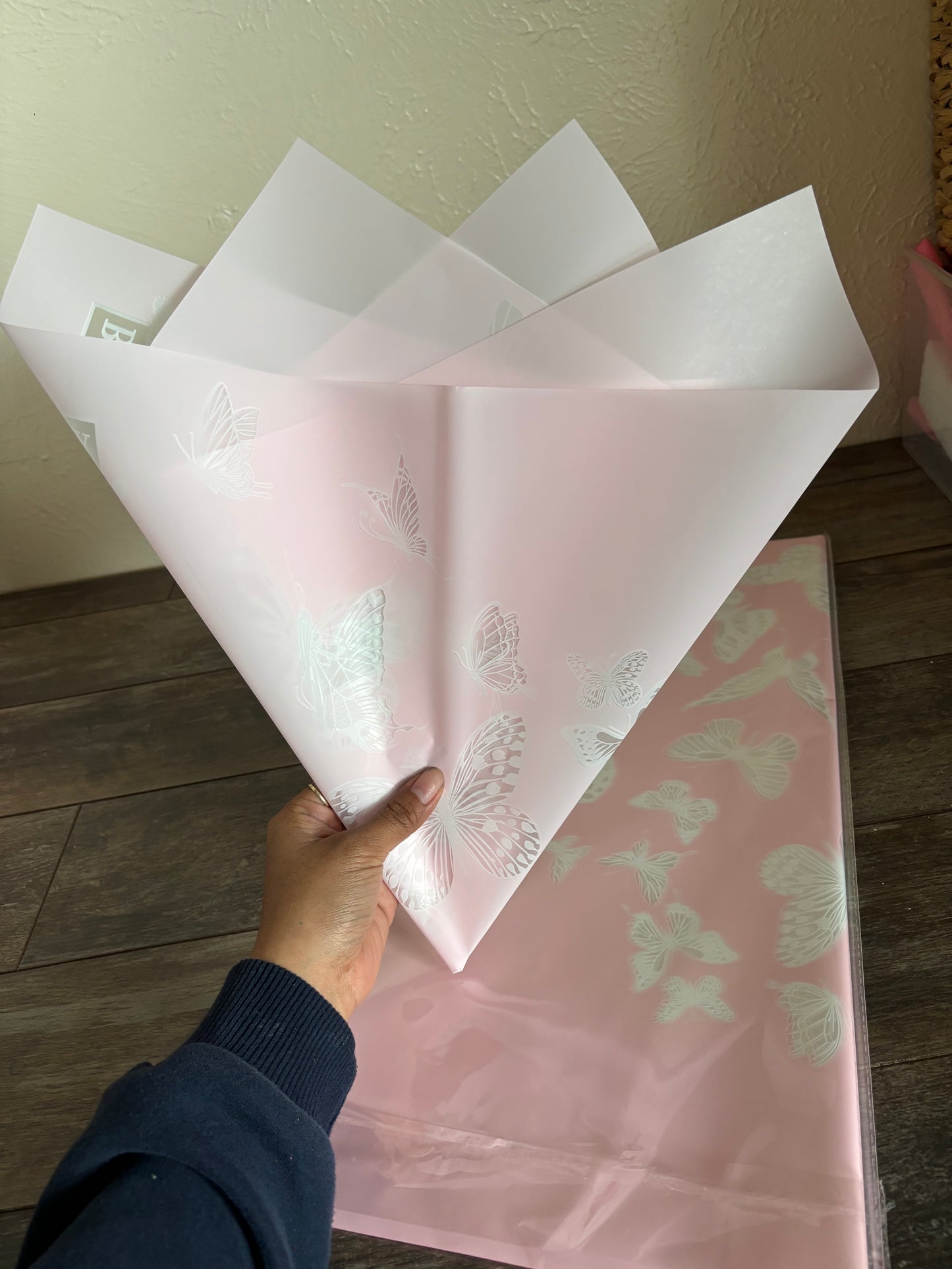 Light pink with butterflies 🦋