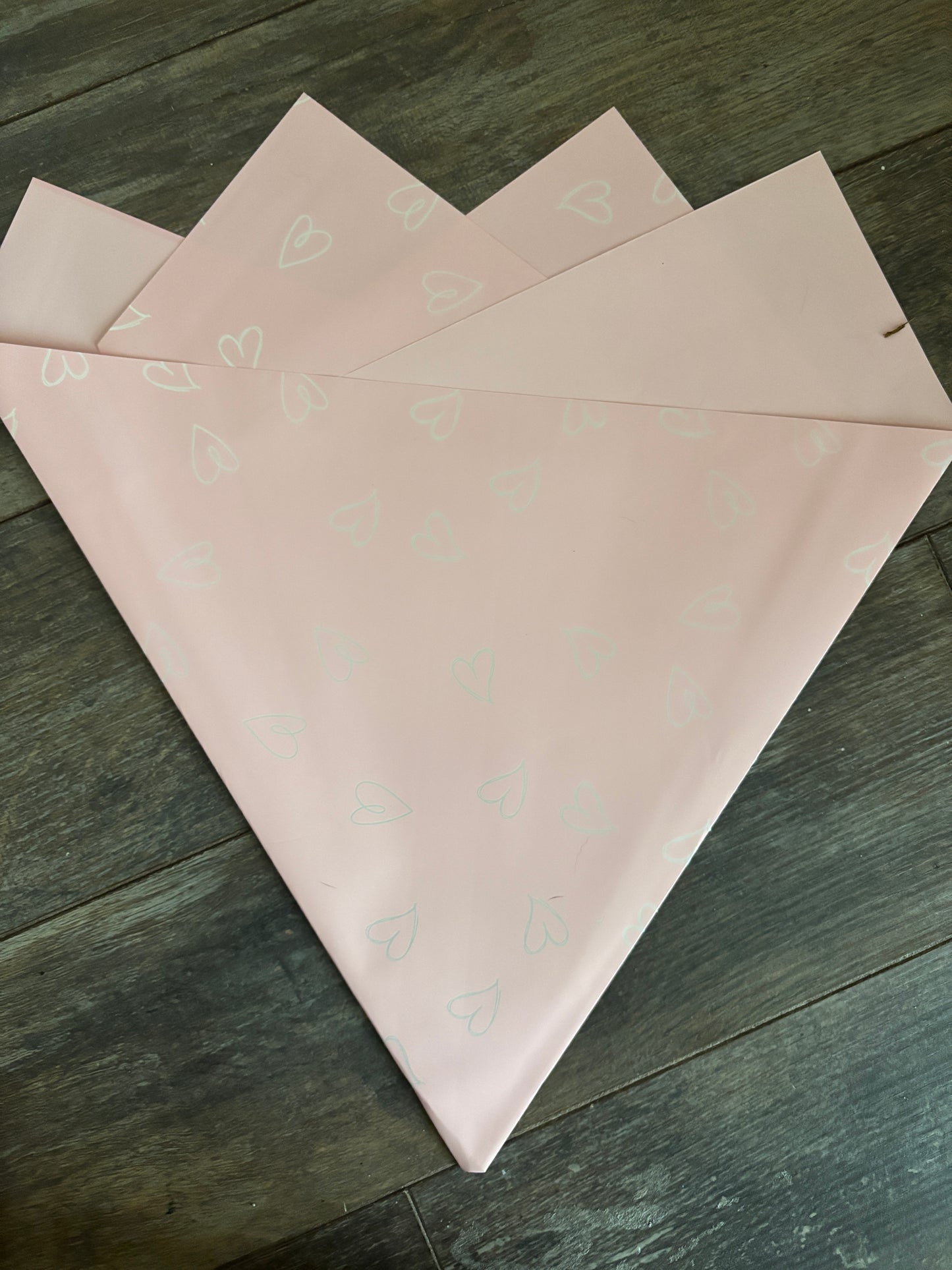 Light pink with hearts printed 💘