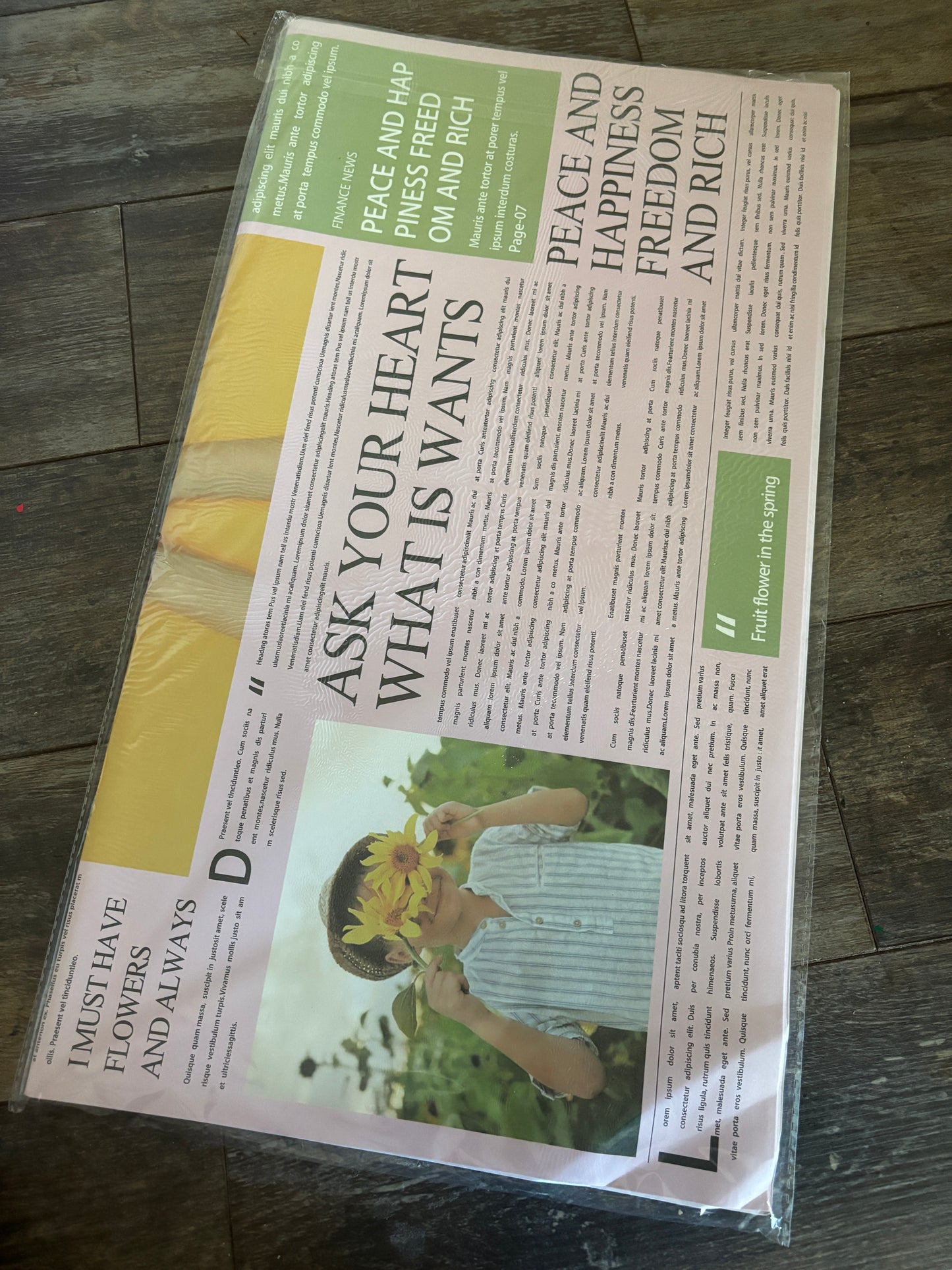 Soft pink Newspaper 📰 (best quality) 20 sheets