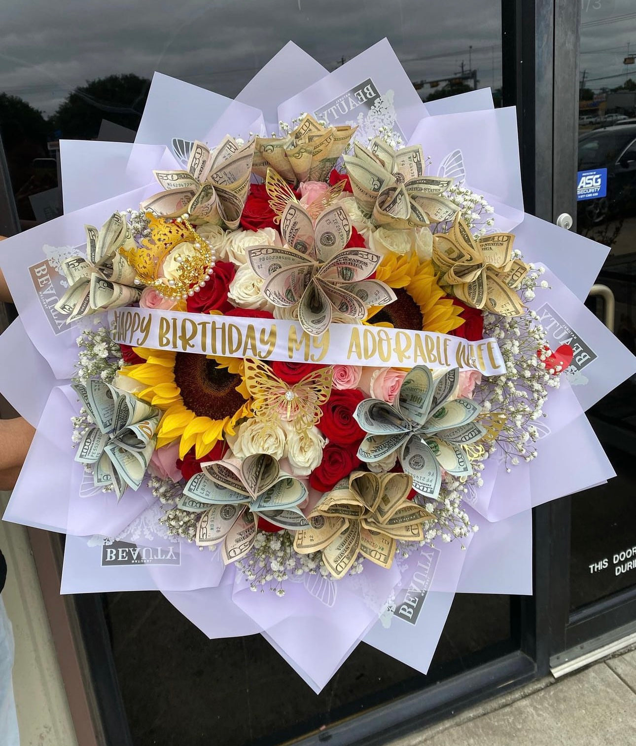 Light purple with clear butterflies printed🦋