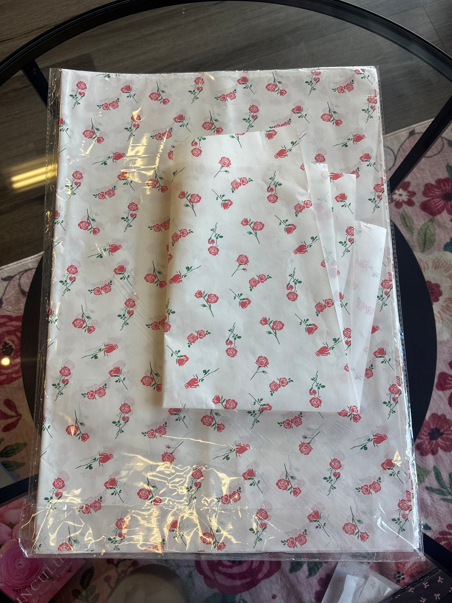 Roses printed tissue paper 🌹