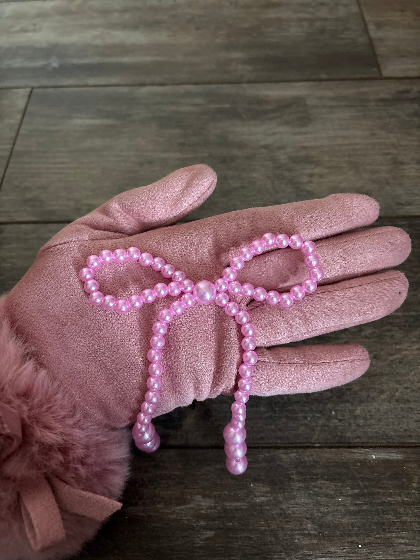 Pink pearl bow🎀