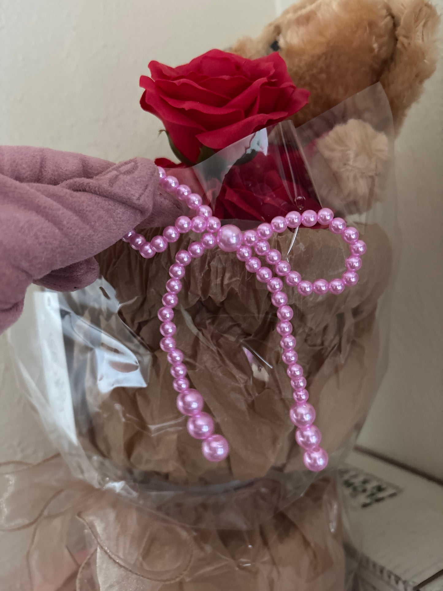 Pink pearl bow🎀
