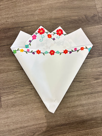Colorful flower edge white 🌺