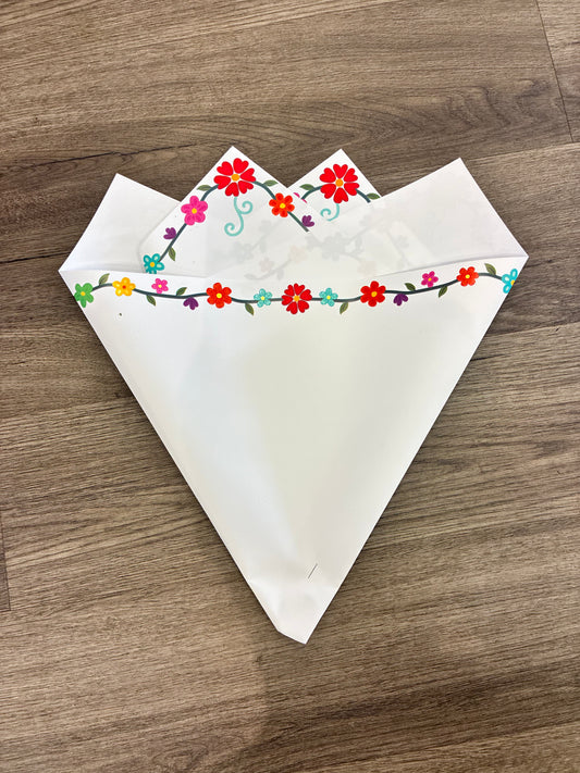 Colorful flower edge white 🌺