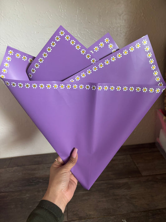 Purple barro paper with flower on edge 🌻