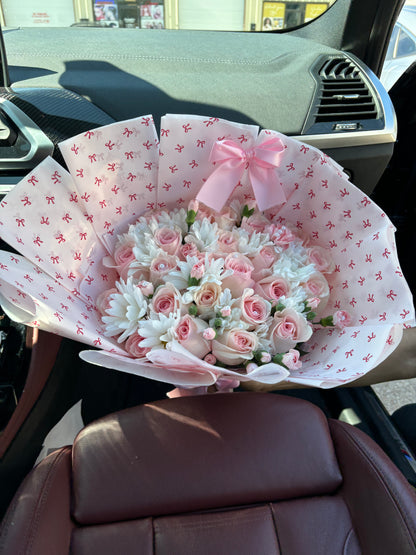 Pink coquette with bows tissue paper 🎀