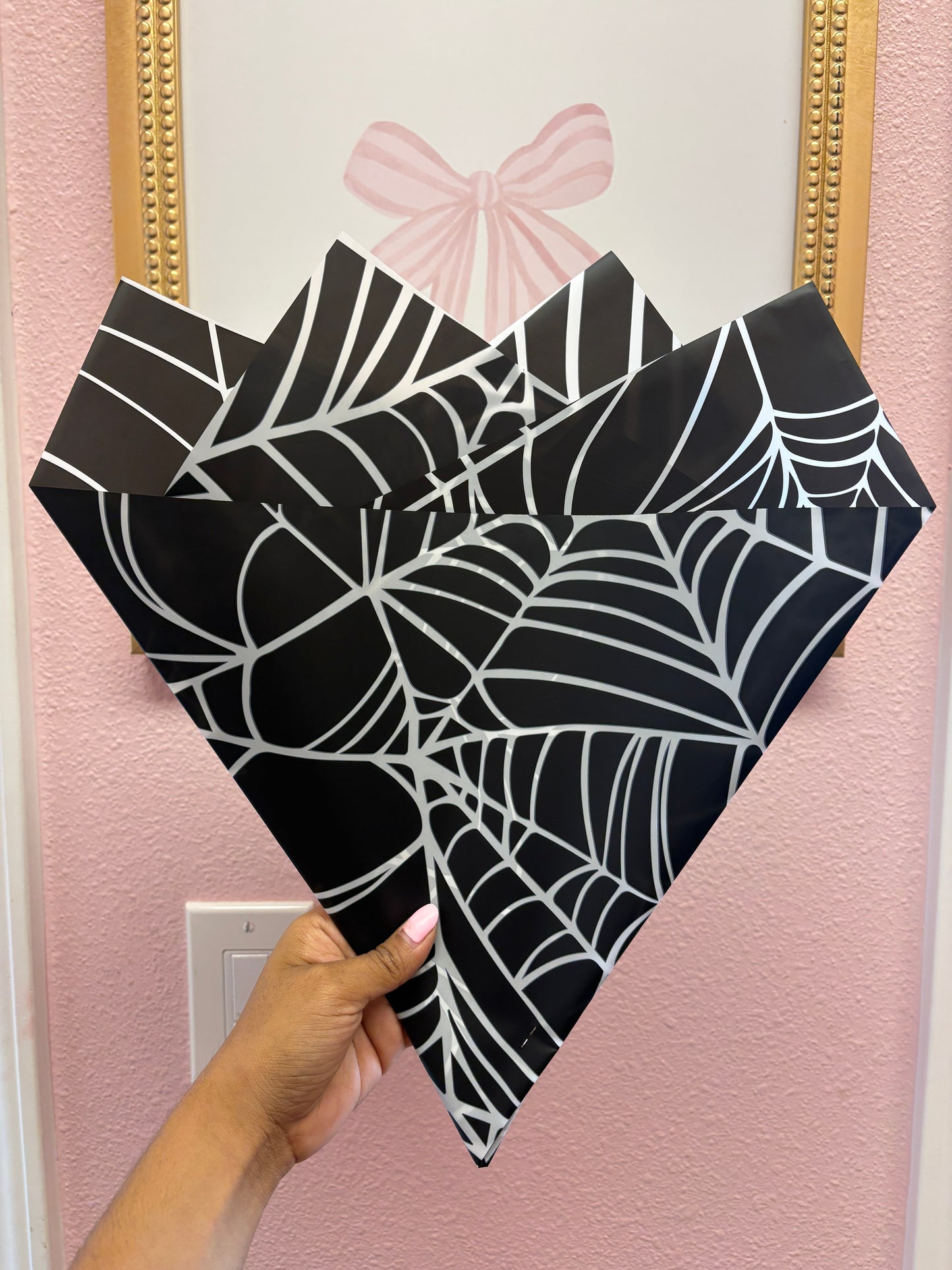 White spiderweb 🕸️🕷️ in Solid black