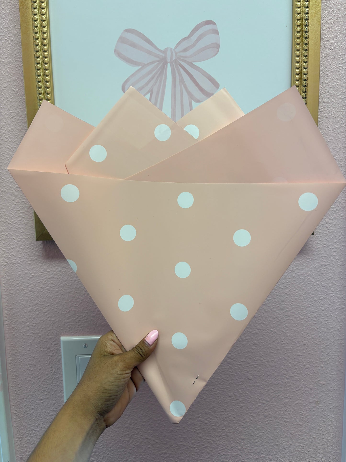 Polka dots melon pink