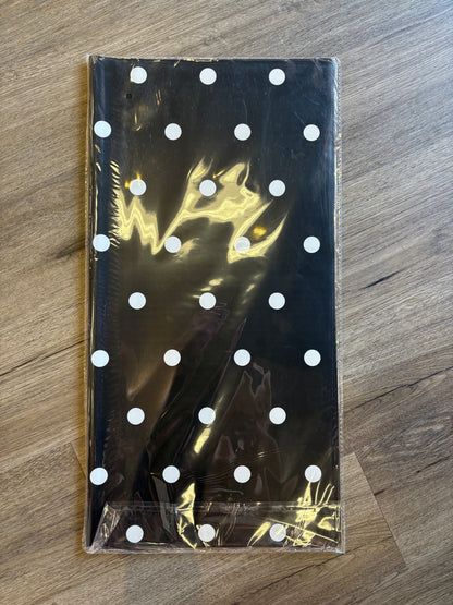 Black with polka dots