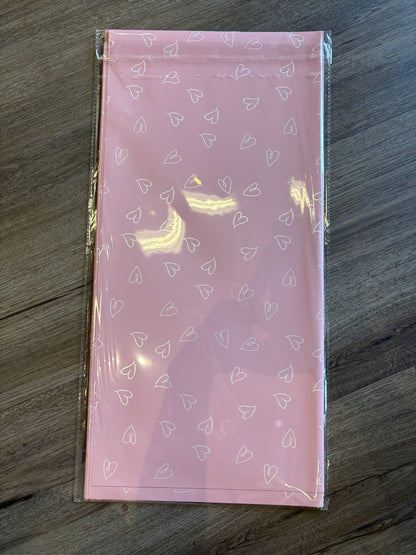 Mini hearts printed solid pink