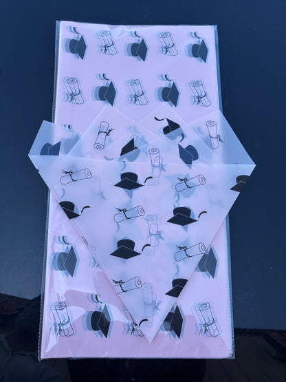 Graduation light pink paper 🎓