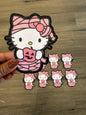 1Hello Kitty mummy with black glitter background