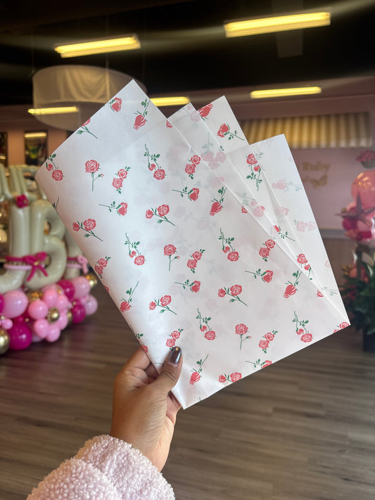 Roses printed tissue paper 🌹